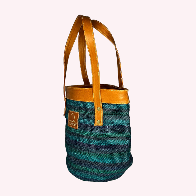 Bolso Art en fibra de Cabuya y Piel de ternera - Imagen 2