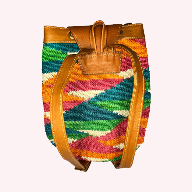 Mochila Summer en fibra de Cabuya y Piel de ternera - Imagen 3