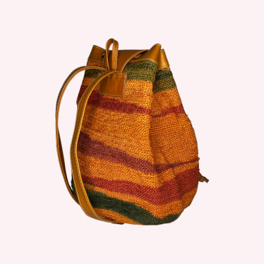 Mochila Joy en fibra de Cabuya y Piel de ternera