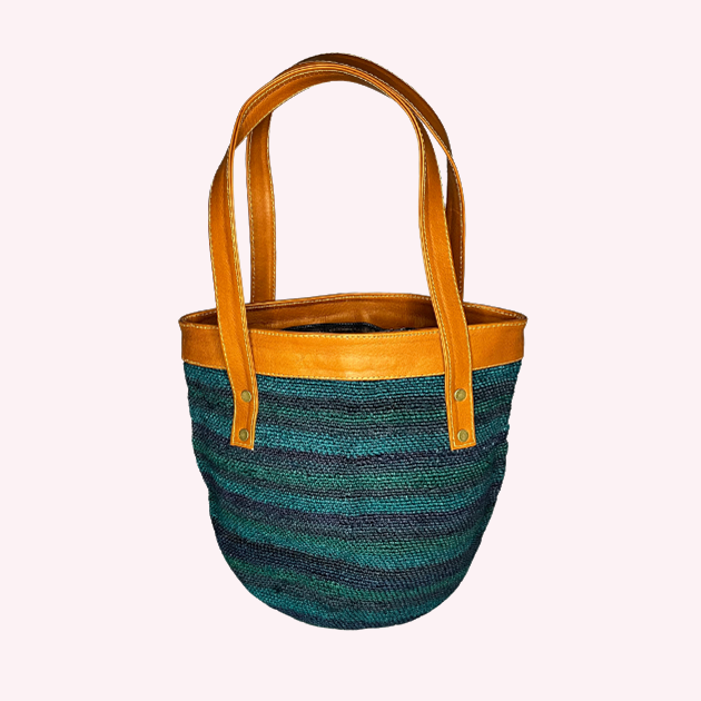 Bolso Art en fibra de Cabuya y Piel de ternera - Imagen 3