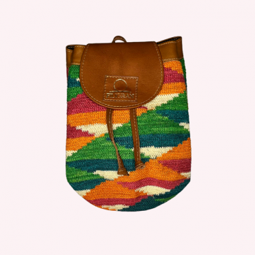 Mochila Summer en fibra de Cabuya y Piel de ternera