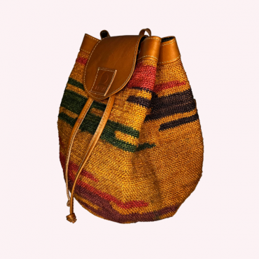 Mochila Sommer en fibra de Cabuya y Piel de ternera