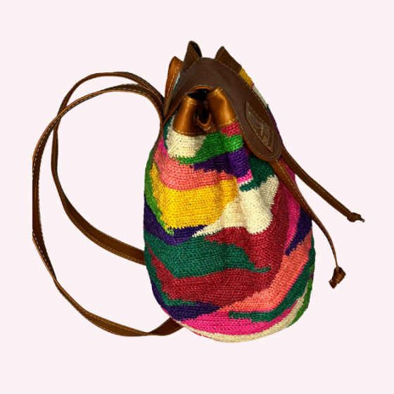 Mochila Vogel en fibra de Cabuya y Piel de ternera