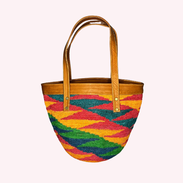 Bolso Pillpintu en fibra de Cabuya y Piel de ternera - Imagen 3