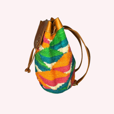 Mochila Summer en fibra de Cabuya y Piel de ternera