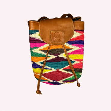 Mochila Farbe en fibra de Cabuya y Piel de ternera
