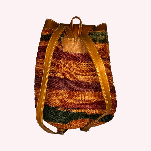 Mochila Joy en fibra de Cabuya y Piel de ternera - Imagen 3