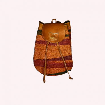 Mochila Joy en fibra de Cabuya y Piel de ternera