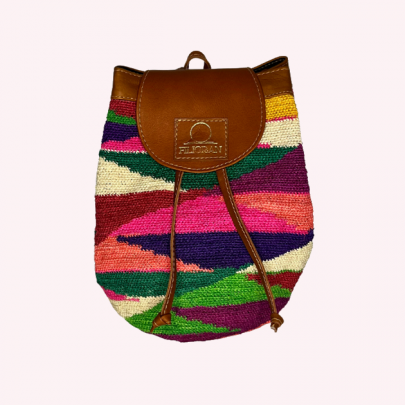 Mochila Vogel en fibra de Cabuya y Piel de ternera