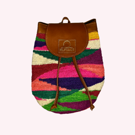 Mochila Vogel en fibra de Cabuya y Piel de ternera
