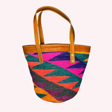 Bolso Spring en fibra de Cabuya y Piel de ternera