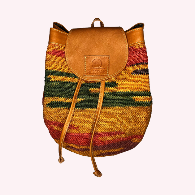 Mochila Sommer en fibra de Cabuya y Piel de ternera